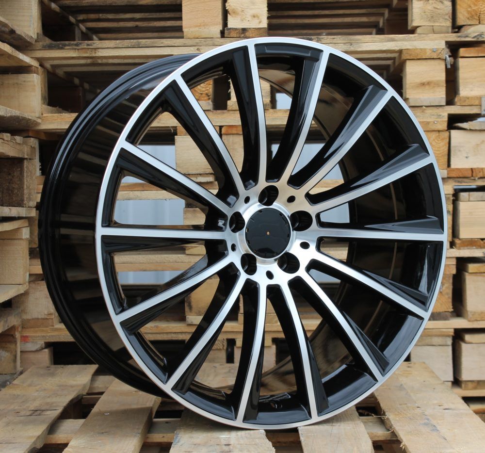  R20x9.5 5X112 ET 43 66.6 B1048 Black Polished (MB) MER (P) (Rear+Front) 9.5x20 ET43 5x112