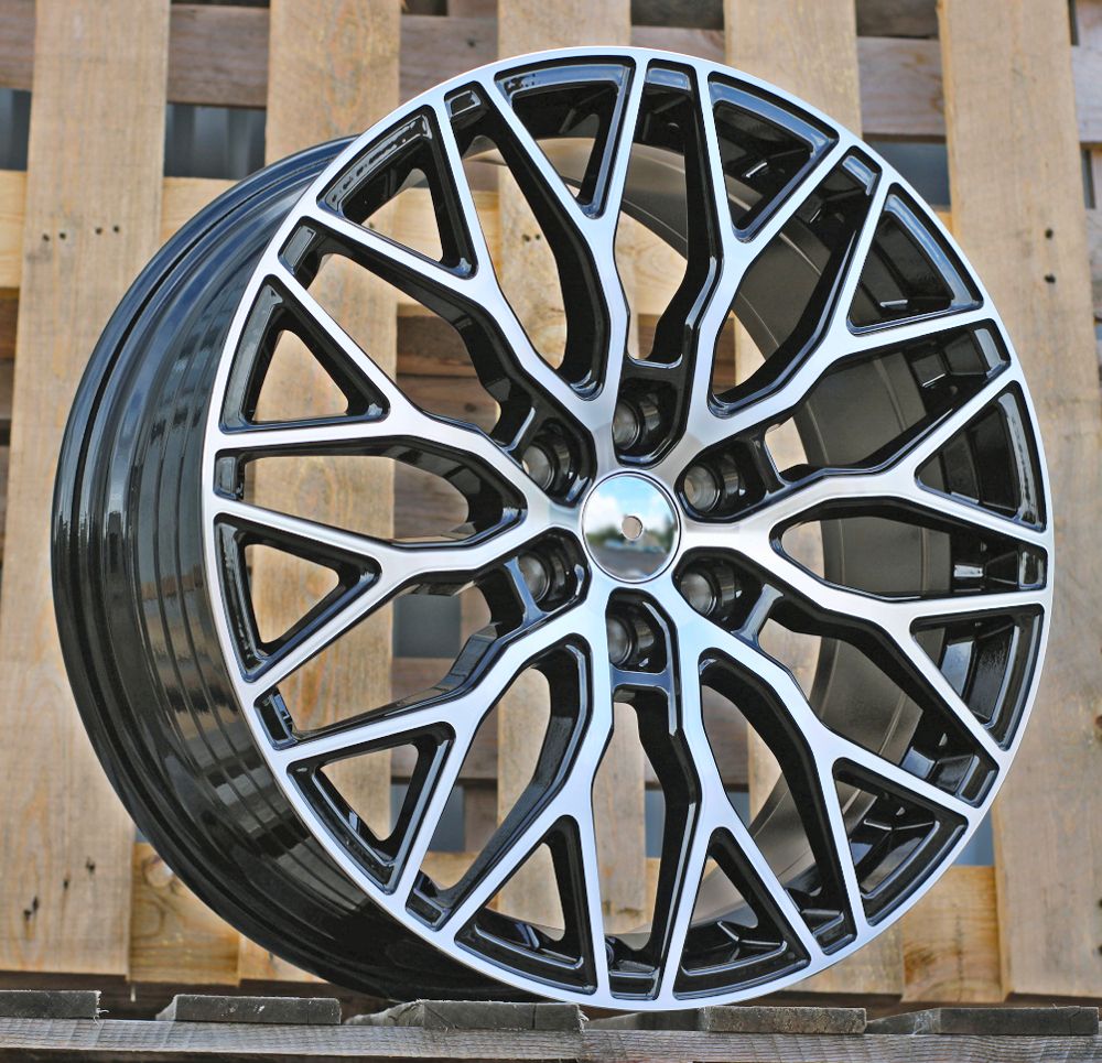 ALU PLATIŠČA R19x8 6X120 ET 48 74.5 YF0412 Black Polished (MB) For FORD (Z5) (HYBRID FORGED (max 1000kg)) 8x19 ET48 6x120