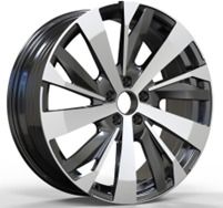  R19x7.5 5X108 ET 42 65.1 YF0449 Black Polished (MB) For PEUG (P1) (HYBRID FORGED) 7.5x19 ET42 5x108