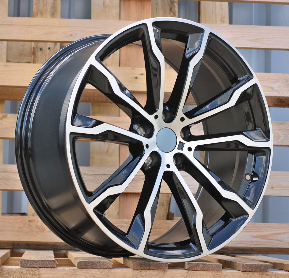  R20x8 5X112 ET 27 66.6 H3263F Black Polished (MB) For BMW (Z6) ((X3) HYBRID FORGED (Rear+Front)) 8x20 ET27 5x112