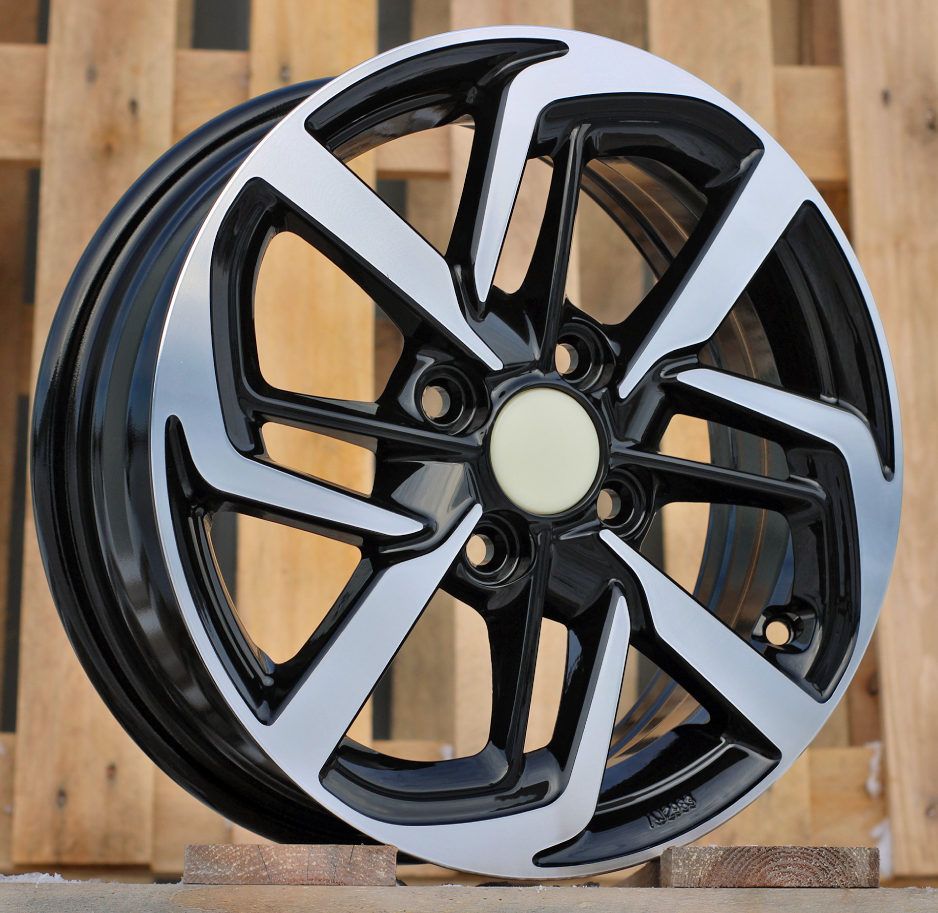 R14x5 4X100 ET 41 54.1 Y1126 Black Polished (MB) HYUND (R) (NEW Model) 5x14 ET41 4x100