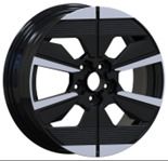 R17x7 5X108 ET 44 65.1 YF6158 Black Polished Half Matt (MBHM) For PEUG (Z6) (HYBRID FORGED) 7x17 ET44 5x108