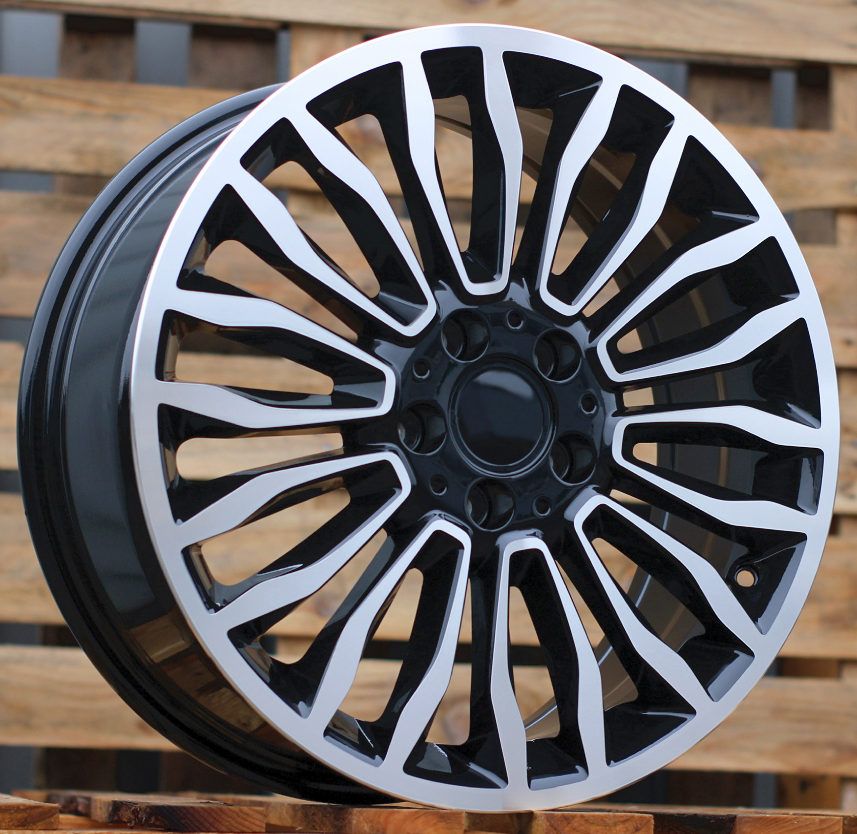 ALU PLATIŠČA R18x7.5 5X112 ET 52 66.5 B1490 Black Polished (MB) For MER (Z1) ((max 980kg)(V-Class/Vito)) 7.5x18 ET52 5x112