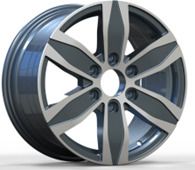  R16x7 6X130 ET 50 84.1 YF6153 Black Polished (MB) For MER (M) (HYBRID FORGED (max 1200kg)) 7x16 ET50 6x130