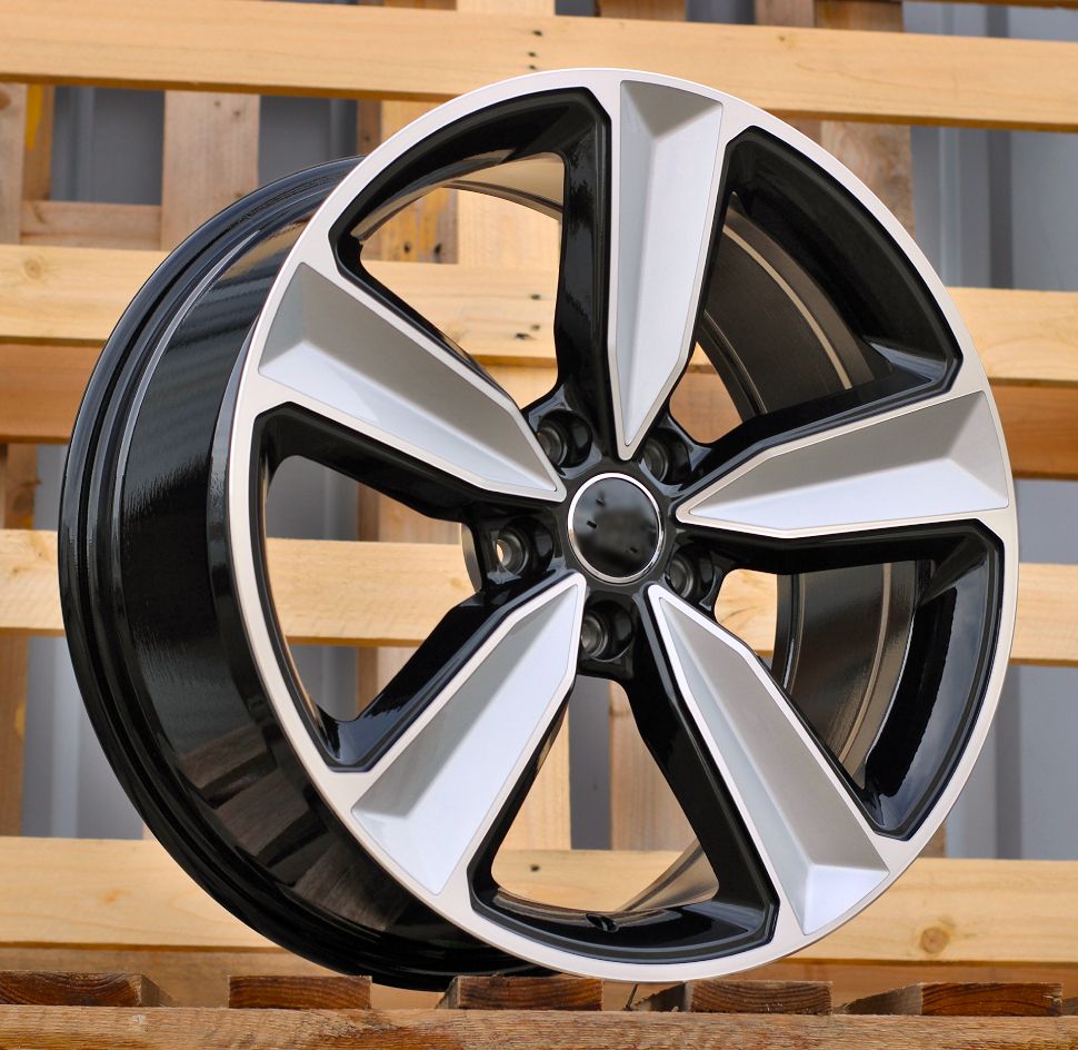 R19x8.5 5X112 ET 32 66.5 A5470 (IN5400) Black Polished (MB) For AUD (P2) (Milling) 8.5x19 ET32 5x112