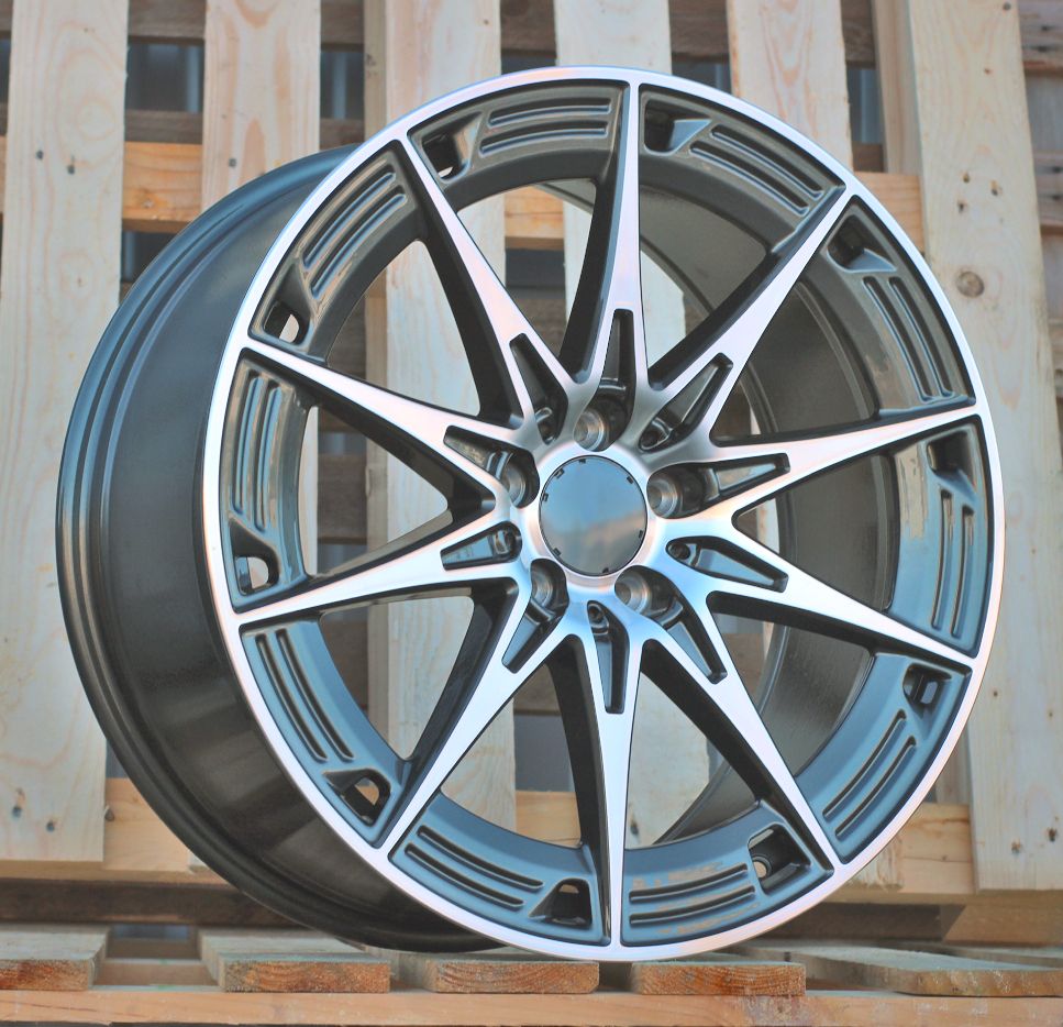  R20x9.5 5X112 ET 43 66.6 H3500F Grey Polished (MG) For MER (K3) (HYBRID FORGED Rear+Front NEW Model) 9.5x20 ET43 5x112