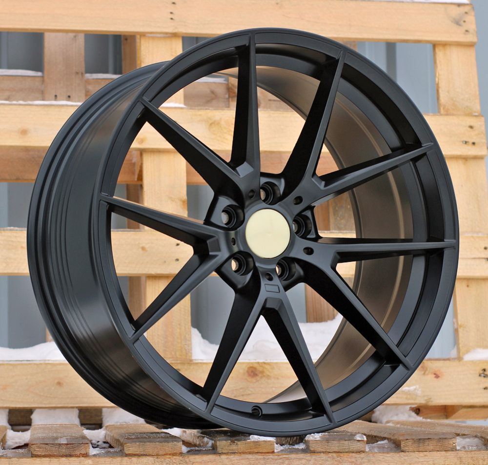 R20x8.5 5X112 ET 25 66.6 B1416 (FBX124) Satin Black (SB) For BMW (P2) (HYBRID FORGED Rear+Front) 8.5x20 ET25 5x112
