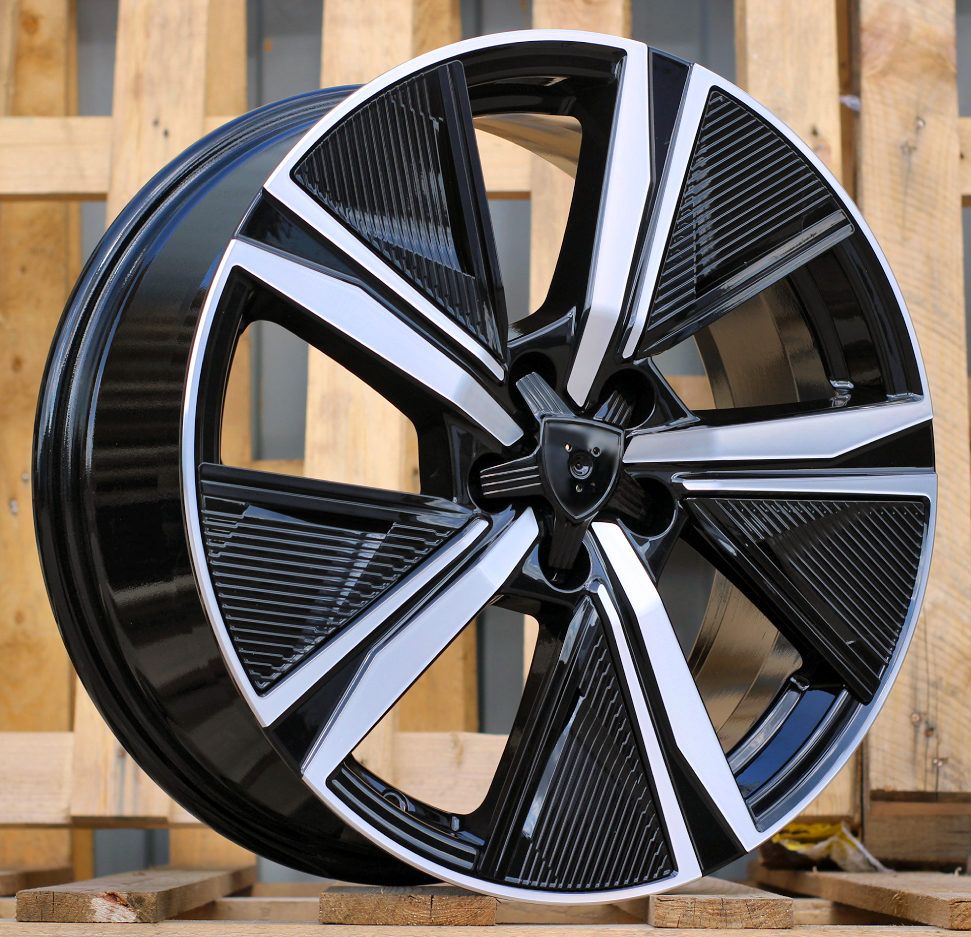  R18x7.5 5X108 ET 44 65.1 Y1187F Black Polished (MB) For PEUG (K4) (NEW Design Full Spokes) 7.5x18 ET44 5x108