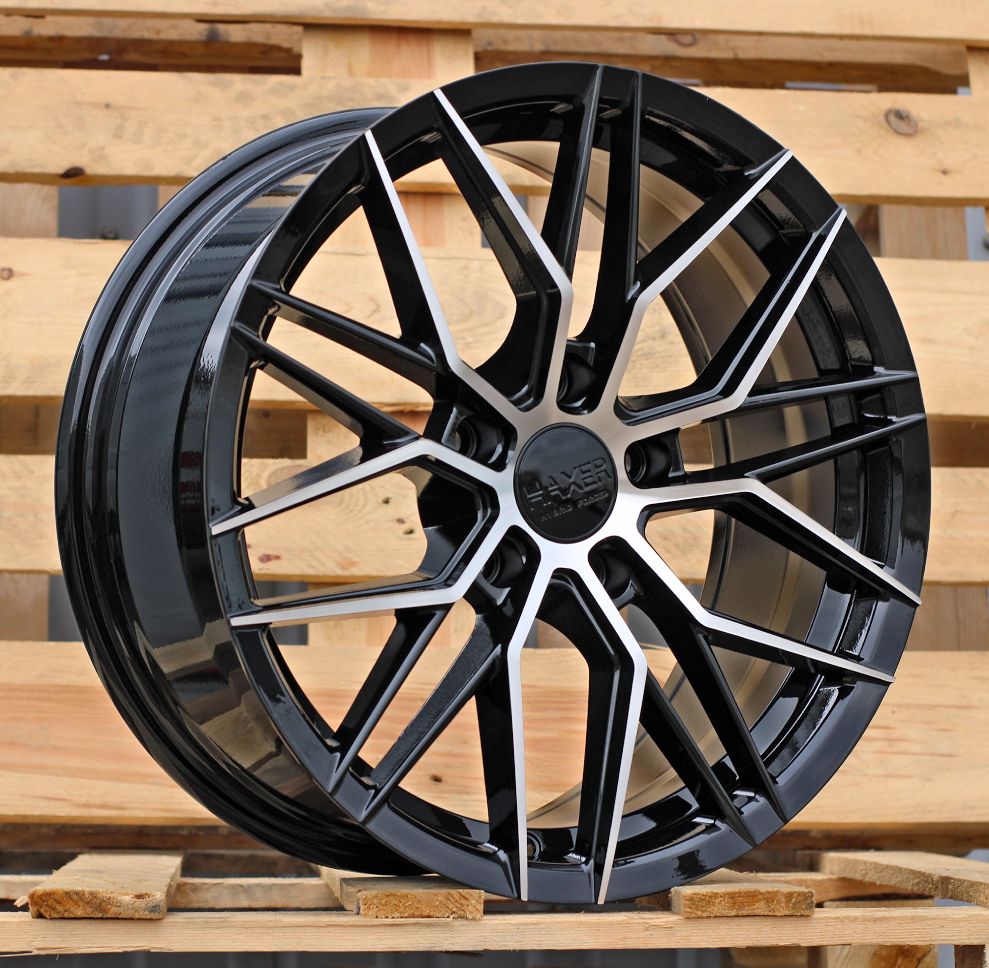  R17x7.5 5X100 ET 40 67.1 HX035 (FBX005) Black Polished (MB) For HAXER (P1) (HYBRID FORGED) 7.5x17 ET40 5x100