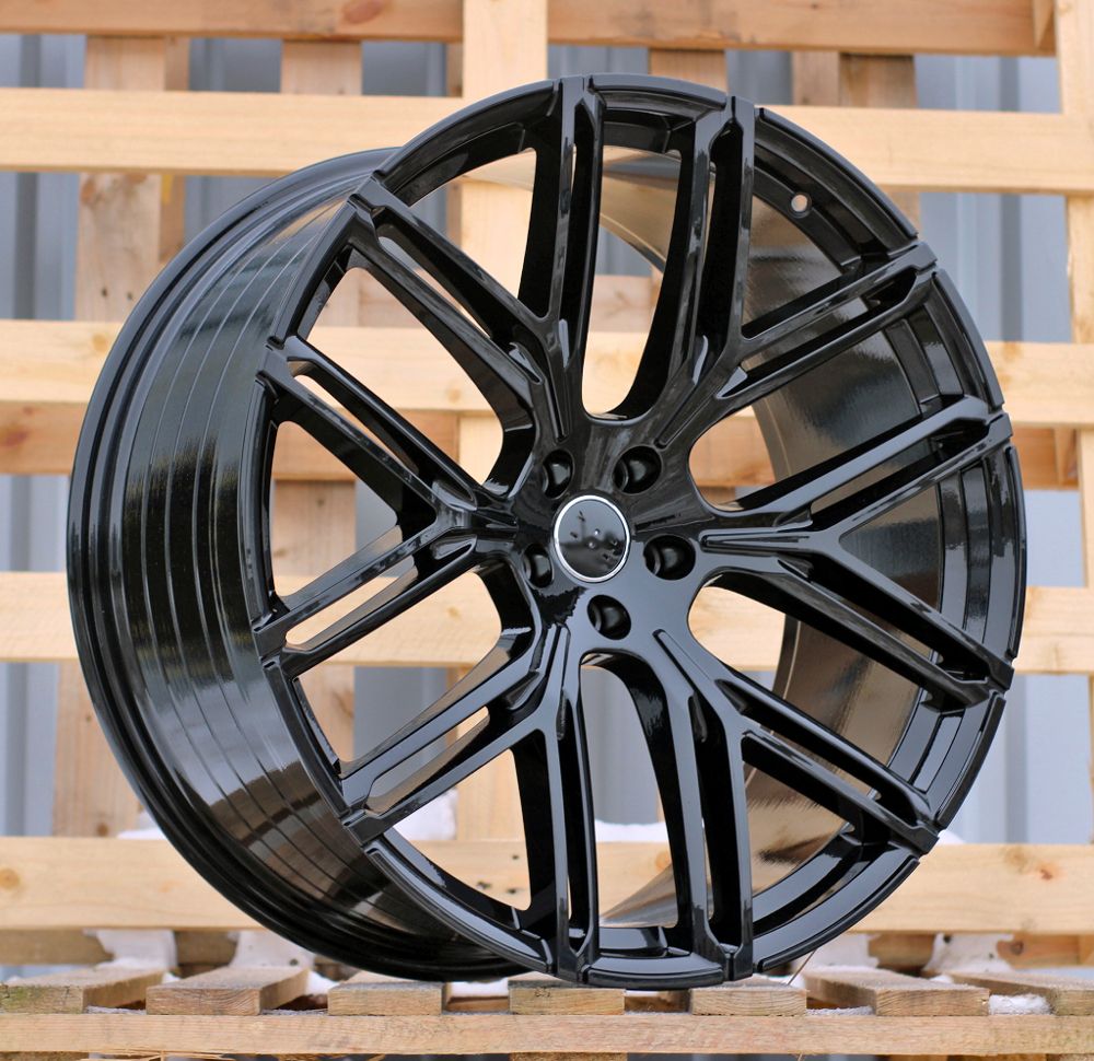R21x9.5 5X112 ET 20 66.5 HF736 (F734) Black (BL) For AUD (K8) (HYBRID FORGED) 9.5x21 ET20 5x112
