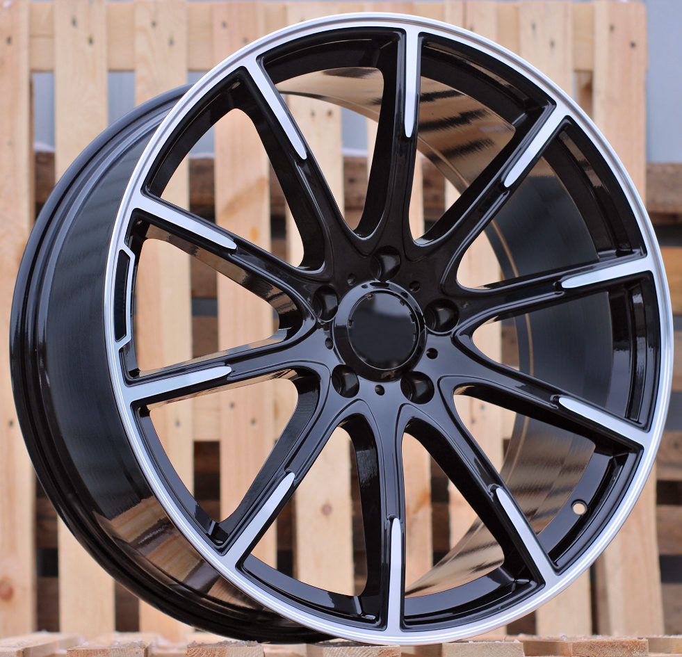 R21x11 5X112 ET 55 66.6 FE236 Black Polished (MB) MER (P) (Rear+Front Style BRABUS For New GLS) 11x21 ET55 5x112