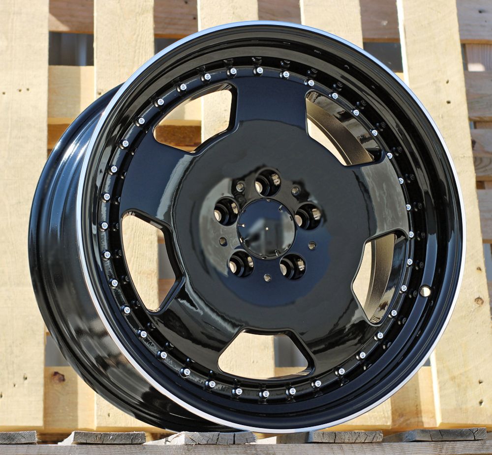  R18x9 5X112 ET 35 66.6 B5852 (FBX455) Black+Polished Lip (BLPL) For MER (Z7) (MONOBLOCK Style HYBRID FORGED) 9x18 ET35 5x112