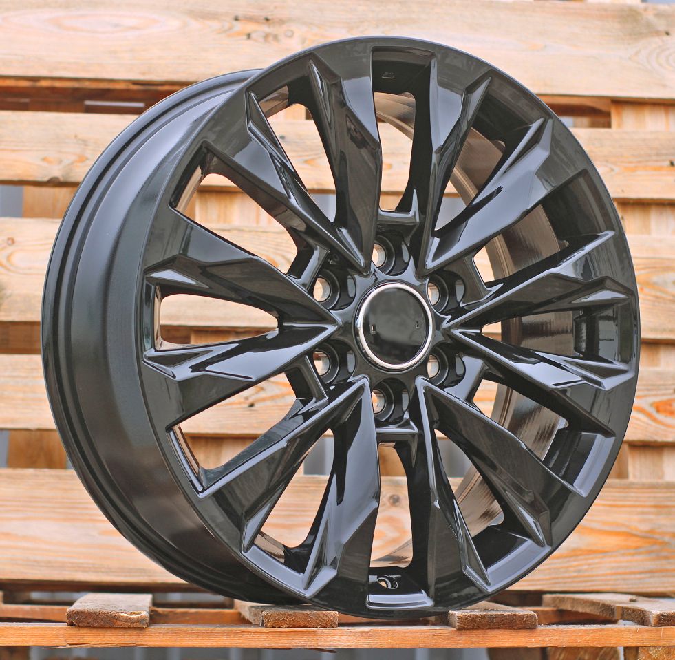  R18x8 6X139.7 ET 25 106.1 Y0185 (H880F) Black Polished (MB) For TOYOT (K7) (HYBRID FORGED) 8x18 ET25 6x139.7