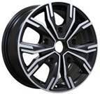  R16x6.5 5X114.3 ET 45 66.1 6408 Black Polished (MB) For RENAU (Z6) ((max 1250kg)) 6.5x16 ET45 5x114.3