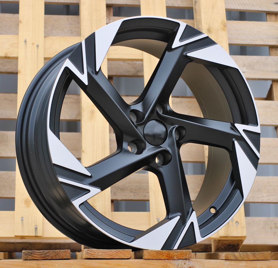  R18x7.5 5X112 ET 45 57.1 YF5754 Black Polished Half Matt (MBHM) For VW (Z5) (HYBRID FORGED) 7.5x18 ET45 5x112