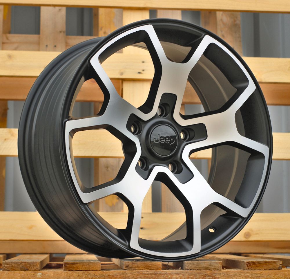 R18x8 5X127 ET 35 71.5 FBX372 Black Polished Half Matt (MBHM) For JEEP (Z4) (HYBRID FORGED) 8x18 ET35 5x127