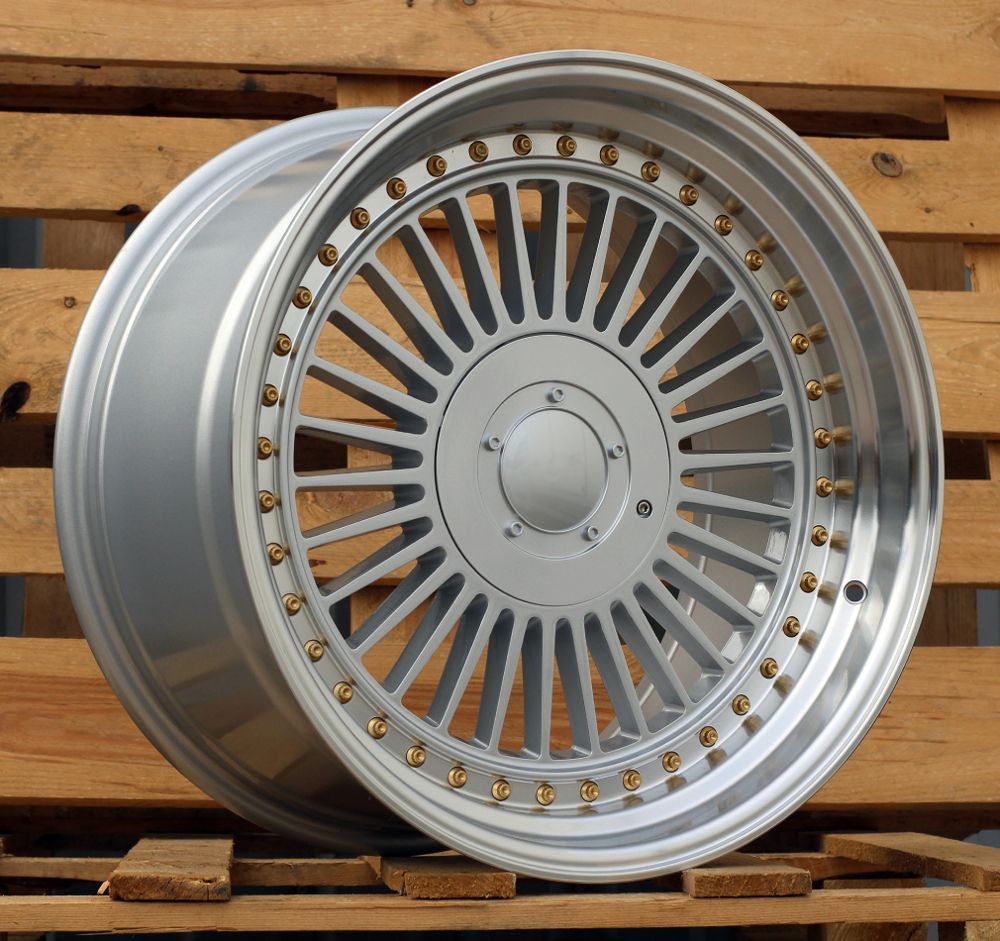  R19x10 10X112/120 ET 25 74.1 L2413 Silver+Polished Lip (SP) For BMW (K3) (ALPINA style Rear+Front) 10x19 ET25 10x112/120