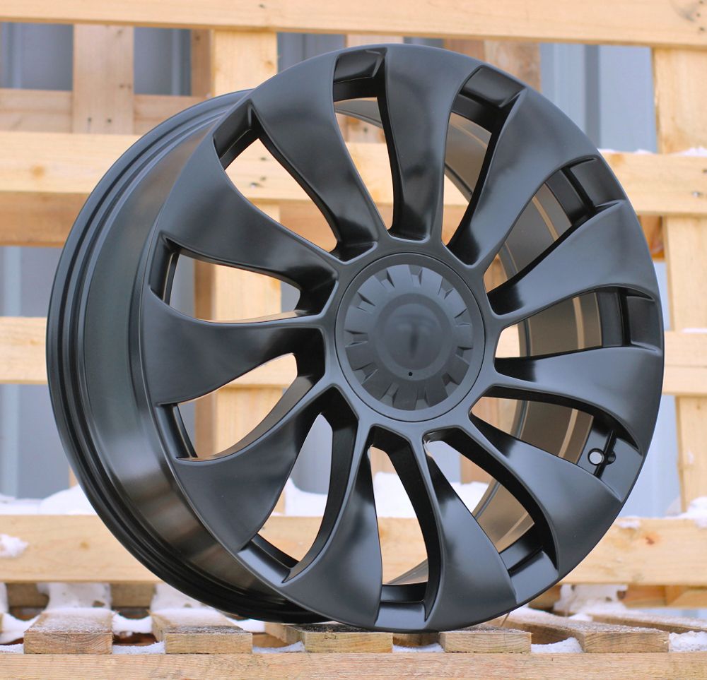  R19x9.5 5X114.3 ET 45 64.1 YS214 (H3117F) Black Half Matt (BLHM) For TESLA (Z5) (HYBRID FORGED (Model Y)) 9.5x19 ET45 5x114.3