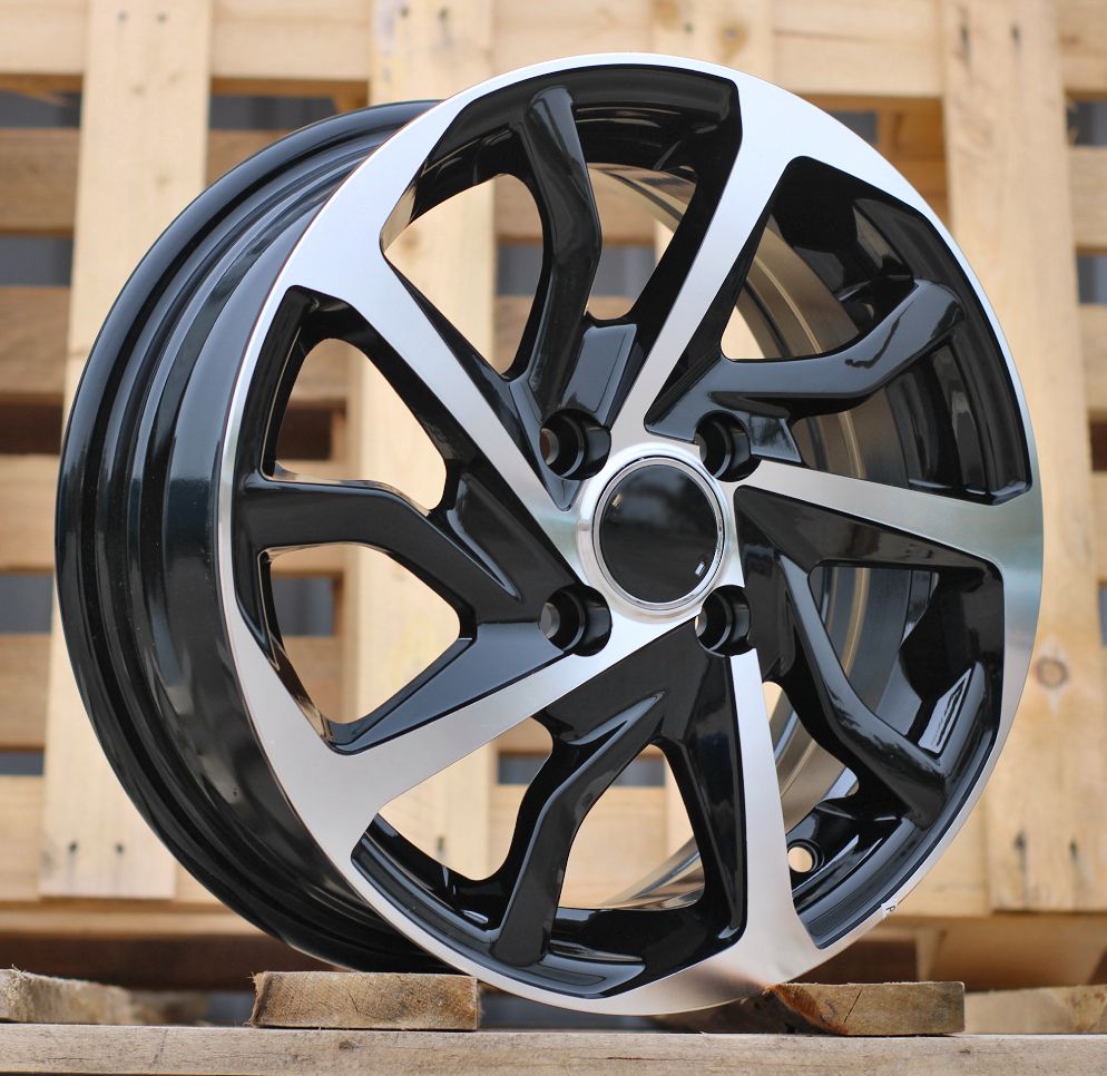 R14x5.5 4X100 ET 43 54.1 B2477 Black Polished (MB) For TOYOT (Z2) 5.5x14 ET43 4x100
