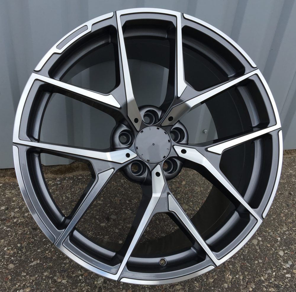  R20x8.5 5X112 ET 30 66.6 XE137 (BY1225) Grey Polished (MG) MER (P) (Rear+Front ) 8.5x20 ET30 5x112
