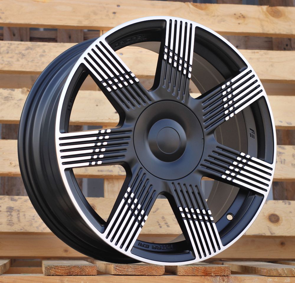 R17x7 4X98 ET 41 58.1 YF7074 Black Polished Half Matt (MBHM) For FIAT (M) (HYBRID FORGED) 7x17 ET41 4x98