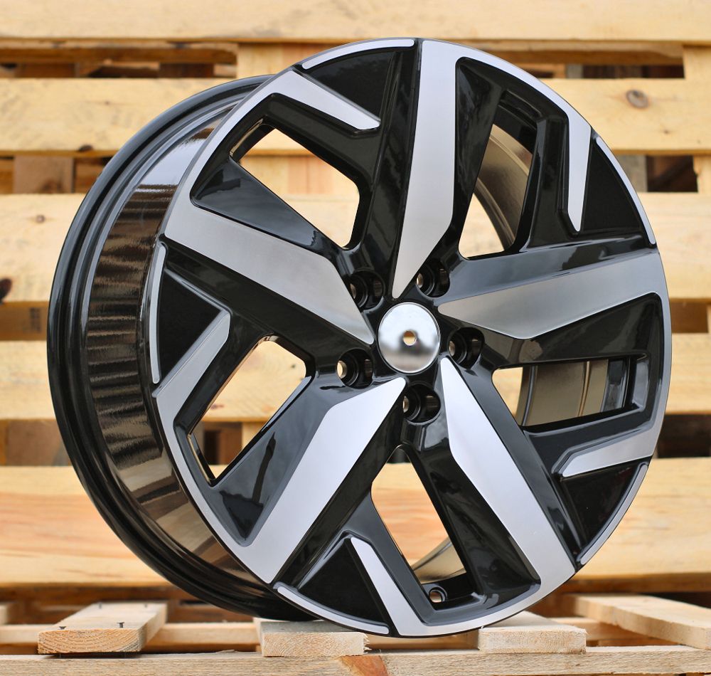 R18x8 5X112 ET 45 57.1 FBX236 Black Polished (MB) For VW (Z5) (HYBRID FORGED) 8x18 ET45 5x112
