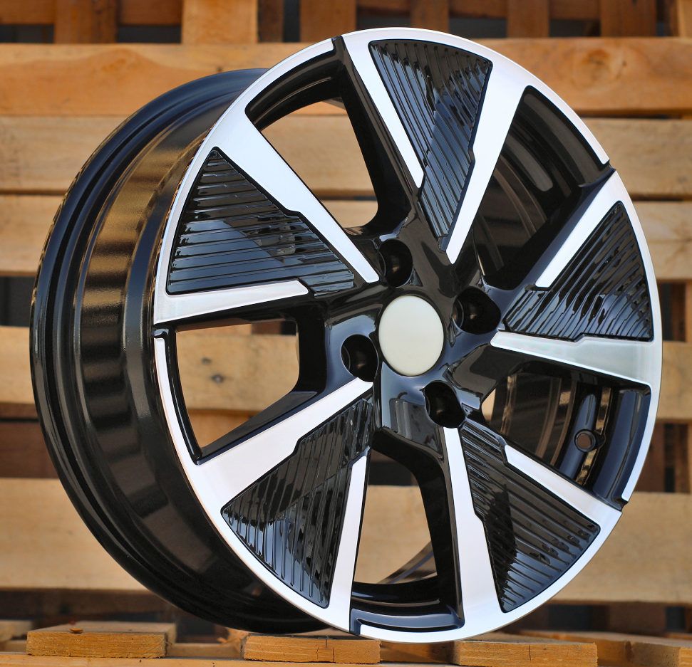  R17x7 4X108 ET 32 65.1 B5906F Black Polished (MB) For PEUG (L6+L4) (Full Spokes) 7x17 ET32 4x108