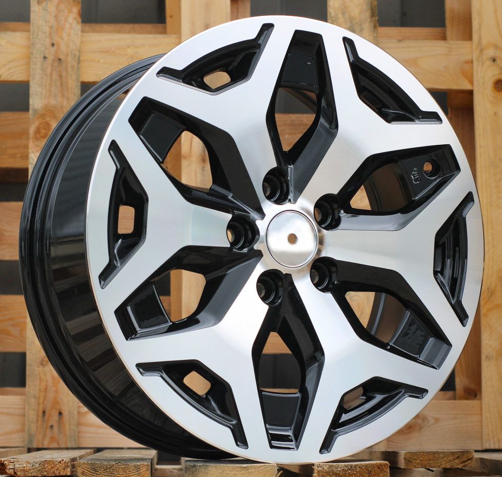 ALU PLATIŠČA R17x7 5X114.3 ET 48 56.1 B2042 Black Polished (MB) SUBAR (P+R) 7x17 ET48 5x114.3