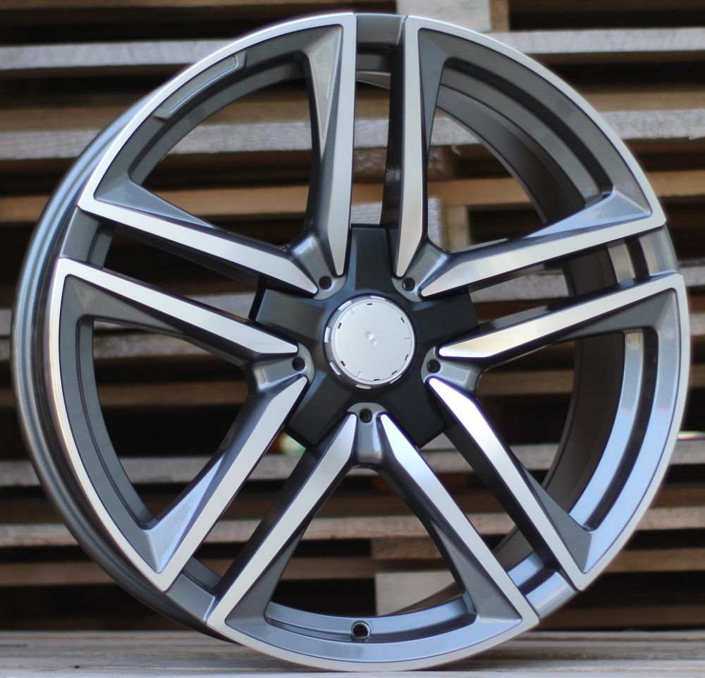  R19x9.5 5X112 ET 45 66.6 B1558 Grey Polished (MG) For MER (P) (Rear+Front ) 9.5x19 ET45 5x112