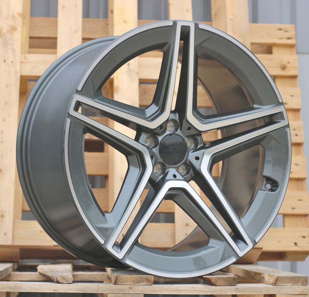 R22x11.5 5X112 ET 47 66.5 FBX142 (H3067F) Grey Polished (MG) For MER (Z3) (HYBRID FORGED Rear+Front) 11.5x22 ET47 5x112