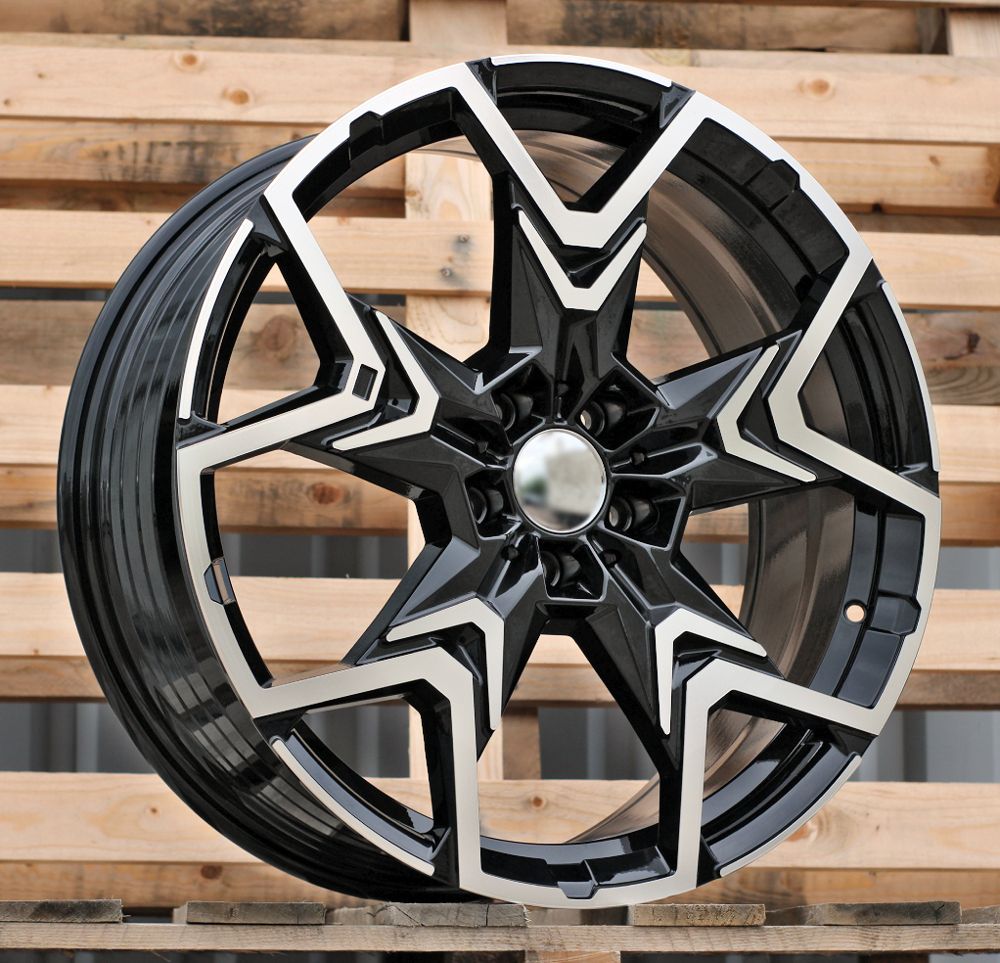 ALU PLATIŠČA R20x8 5X112 ET 46 66.6 HF5223 Black Partial Polished (BP) For BMW (P2) (HYBRID FORGED BMW X2) 8x20 ET46 5x112