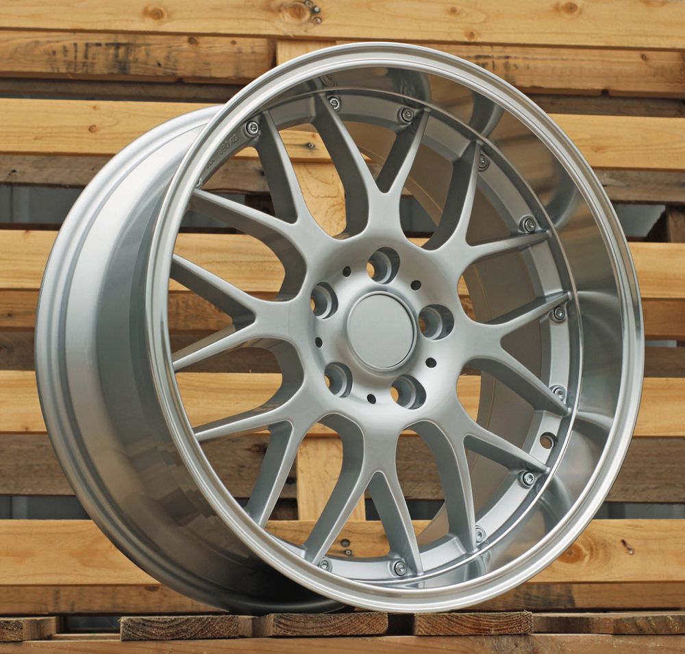  R18x9 5X120 ET 20 74.1 BY773 Silver+Polished Lip (SP) For BMW (Z6) (Rear+Front) 9x18 ET20 5x120