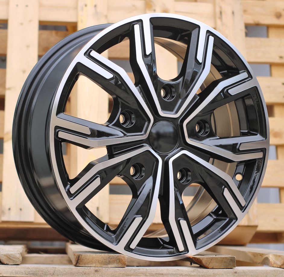  R16x6.5 5X120 ET 45 65.1 6408 Black Polished (MB) For VW (K8) (HYBRID FORGED (max 1250kg)) 6.5x16 ET45 5x120