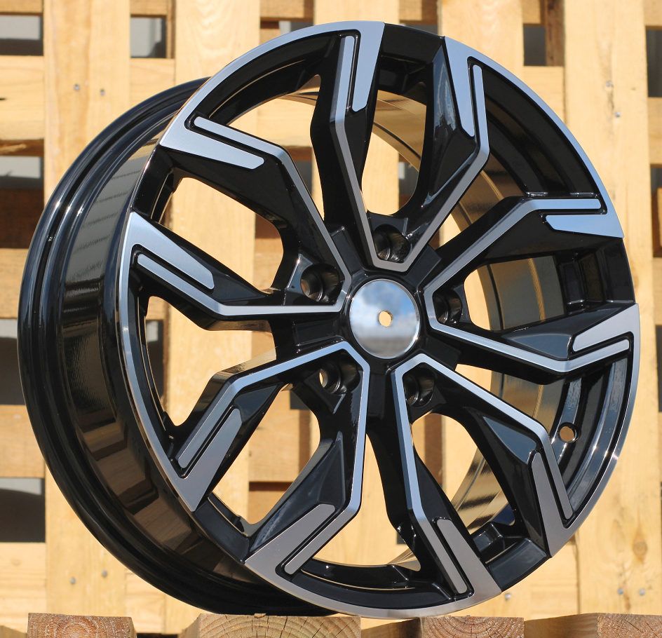  R16x6.5 5X114.3 ET 41 66.1 B1518 Black Polished (MB) For RENAU (Z1) 6.5x16 ET41 5x114.3