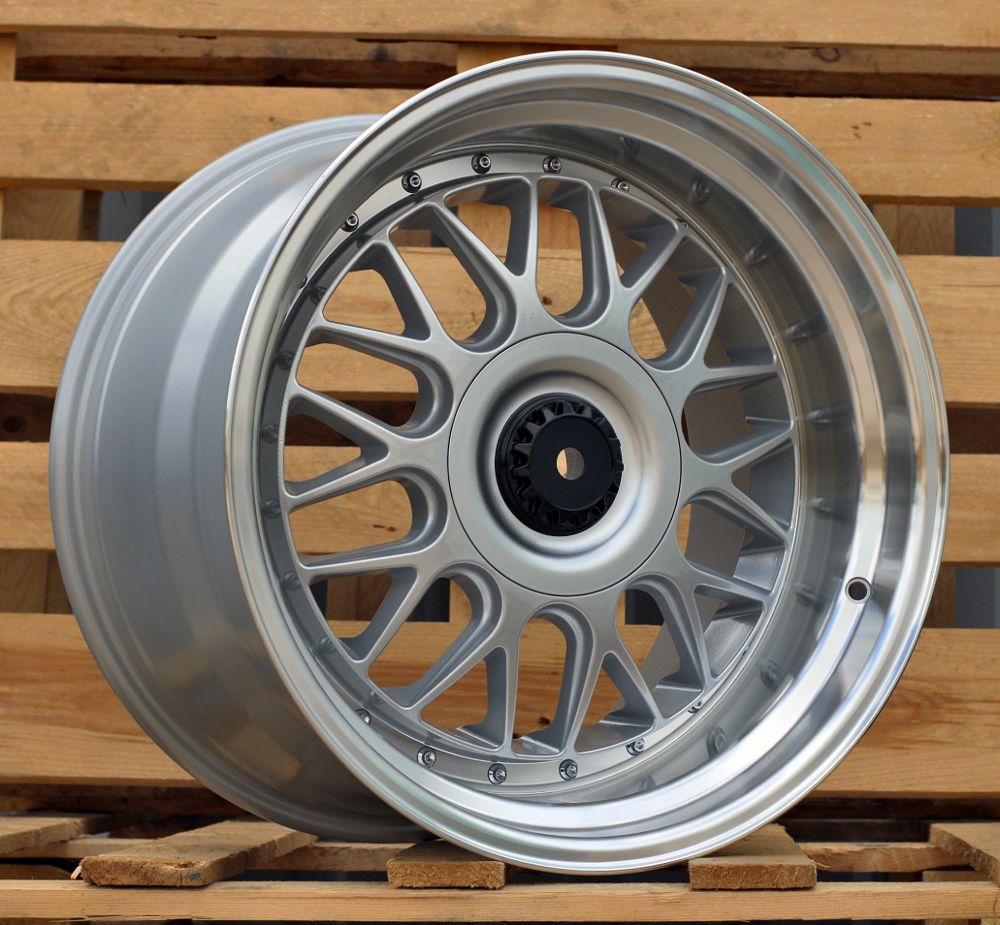R19x11 5X120 ET 25 74.1 XE244 Silver+Polished Lip (SP) For BMW (P1) (BBS Style Front+Rear) 11x19 ET25 5x120