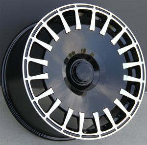  R20x9.5 5X112 ET 43 66.6 I0343 Black Polished (MB) For MER (Z6) (BRABUS Style Rear+Front) 9.5x20 ET43 5x112