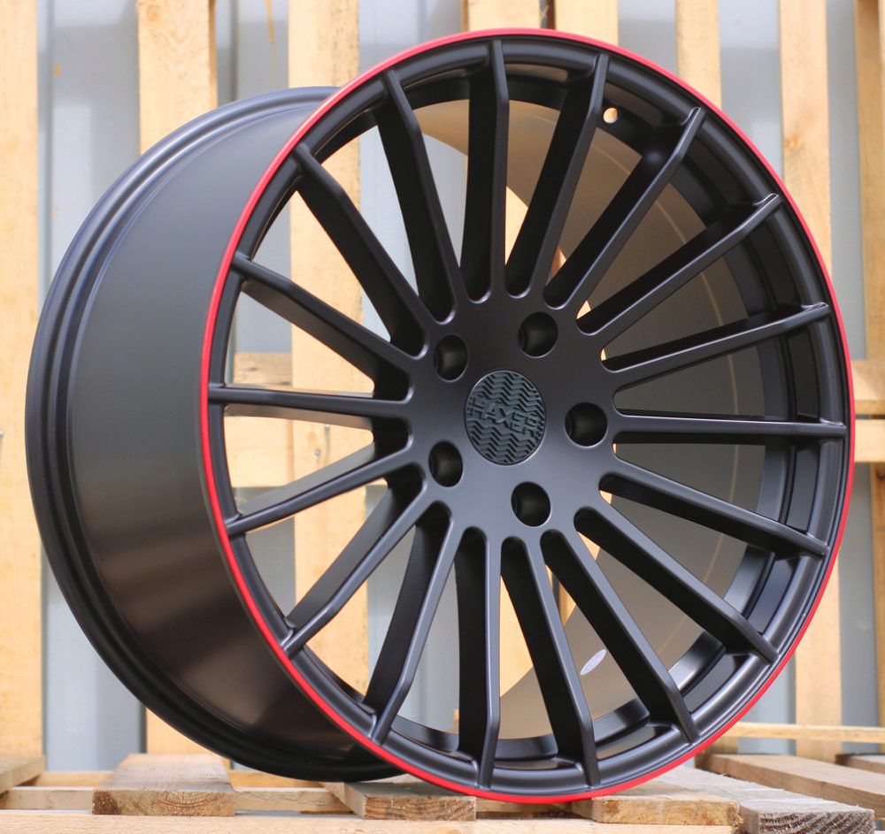  R20x10.5 5X130 ET 40 84.1 A1227 (HX010) Black Half Matt+Red Lip (BLHMRL) For HAXER (K4) () 10.5x20 ET40 5x130