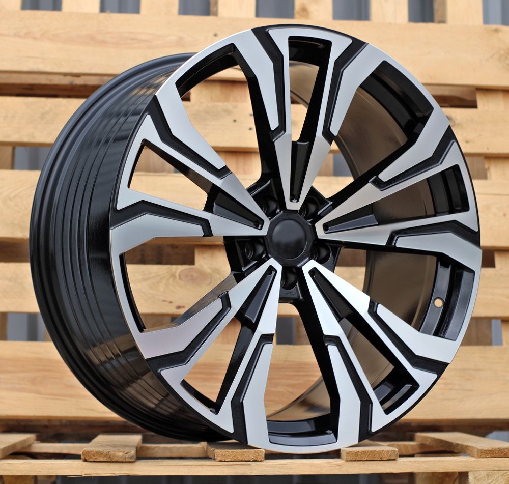 R22x10.5 5X112 ET 43 66.6 FBX307 Black Polished (MB) For BMW (Z5) (HYBRID FORGED New X7 Rear+Front) 10.5x22 ET43 5x112