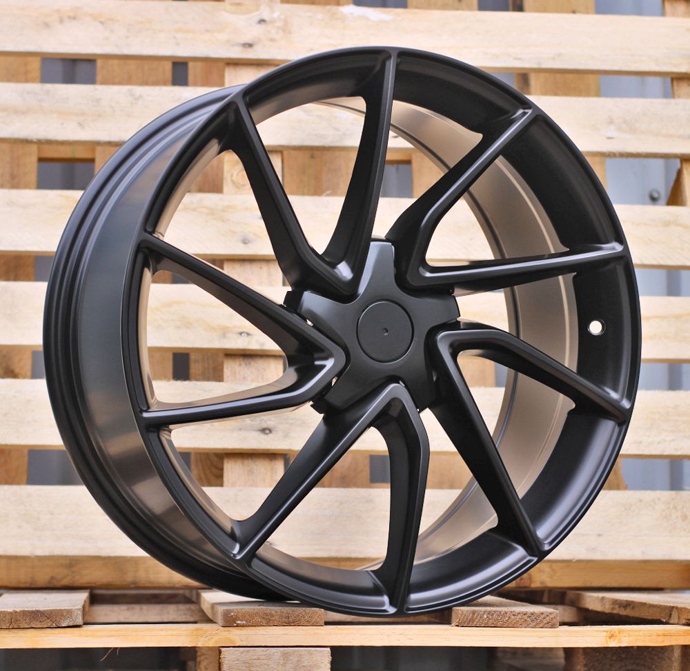 R19x8.5 5X114.3 ET 38 64.1 YS1285 Black Half Matt (BLHM) For TESLA (Z4) (HYBRID FORGED Model 3) 8.5x19 ET38 5x114.3