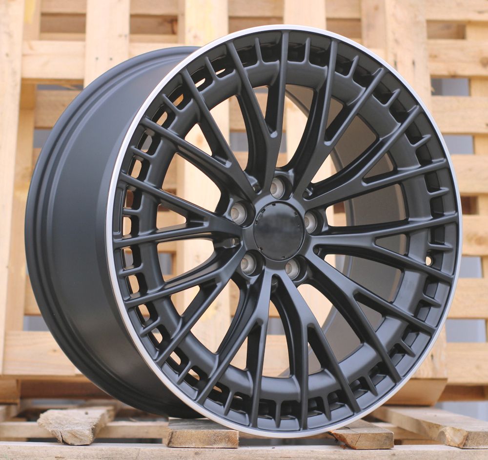  R19x8.5 5X112 ET 36 66.6 3S1384 (H3399F) Black Matt+Polished Lip (BMPL) For MER (Z3) (HYBRID FORGED Rear+Front) 8.5x19 ET36 5x112