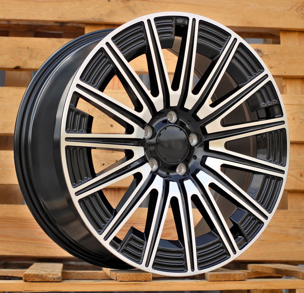  R19x8.5 5X112 ET 43 66.5 FLB005 Black Polished (MB) For MER (P1) (HYBRID FORGED Front+Rear New Model) 8.5x19 ET43 5x112