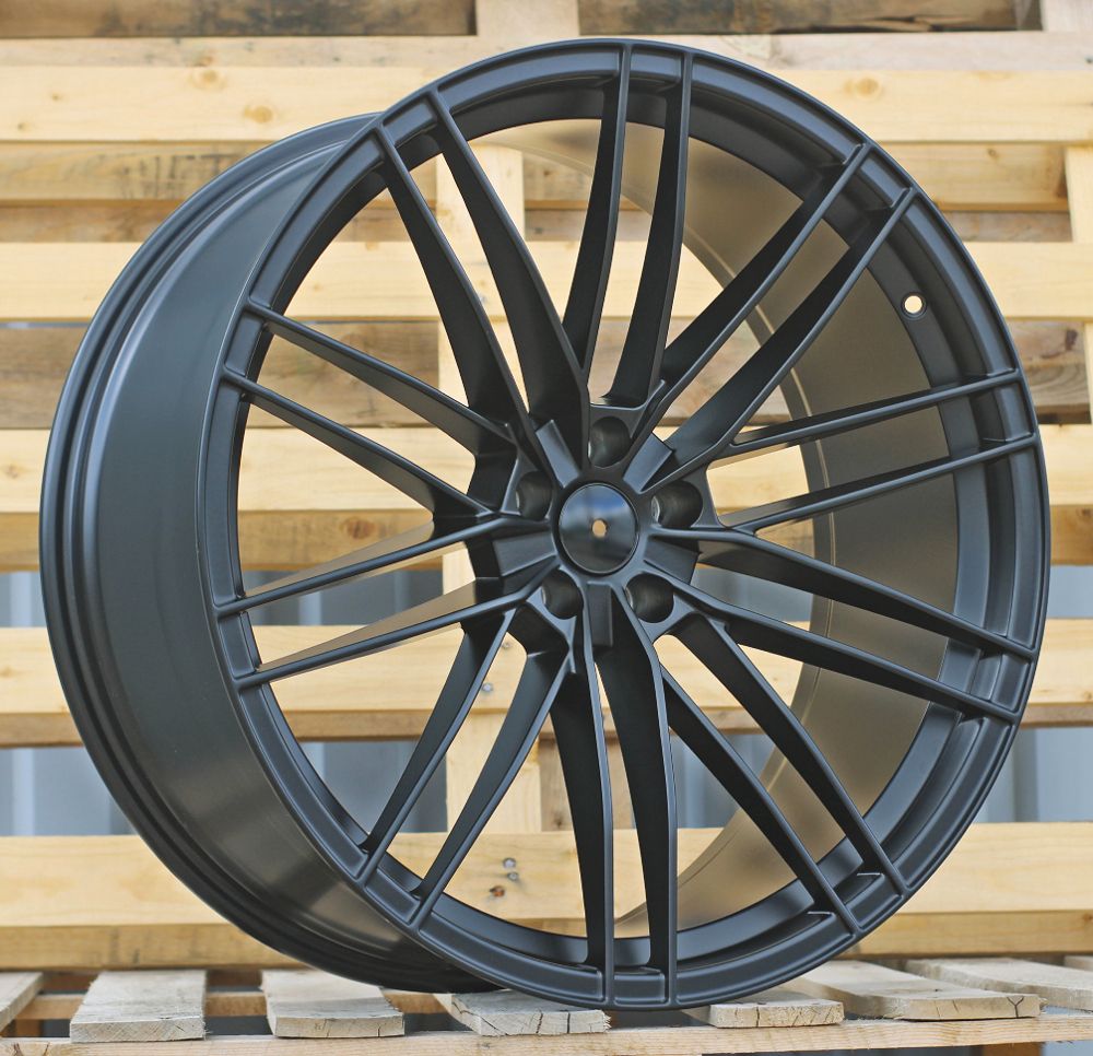 R22x10 5X112 ET 18 66.5 F1995 (FBX001) Black Half Matt (BLHM) For AUD (Z6) (HYBRID FORGED ABT Style) 10x22 ET18 5x112