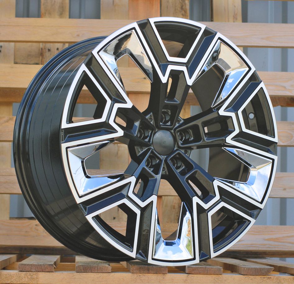 R20x8.5 5X112 ET 28 66.6 HF5220 Black Polished (MB) For BMW (Z6) (HYBRID FORGED Rear+Front) 8.5x20 ET28 5x112