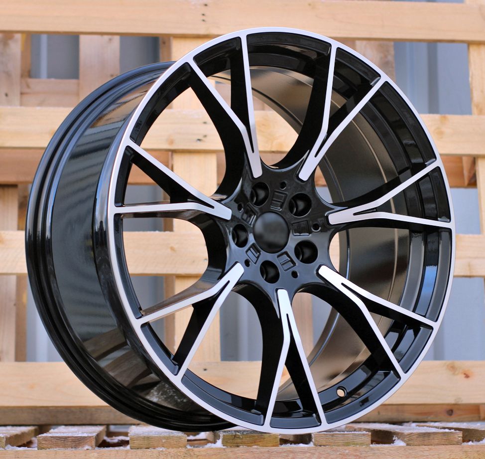 R19x8.5 5X112 ET 26 66.6 B1617 (H3217F) Black Polished (MB) For BMW (M) (HYBRID FORGED Rear+Front) 8.5x19 ET26 5x112