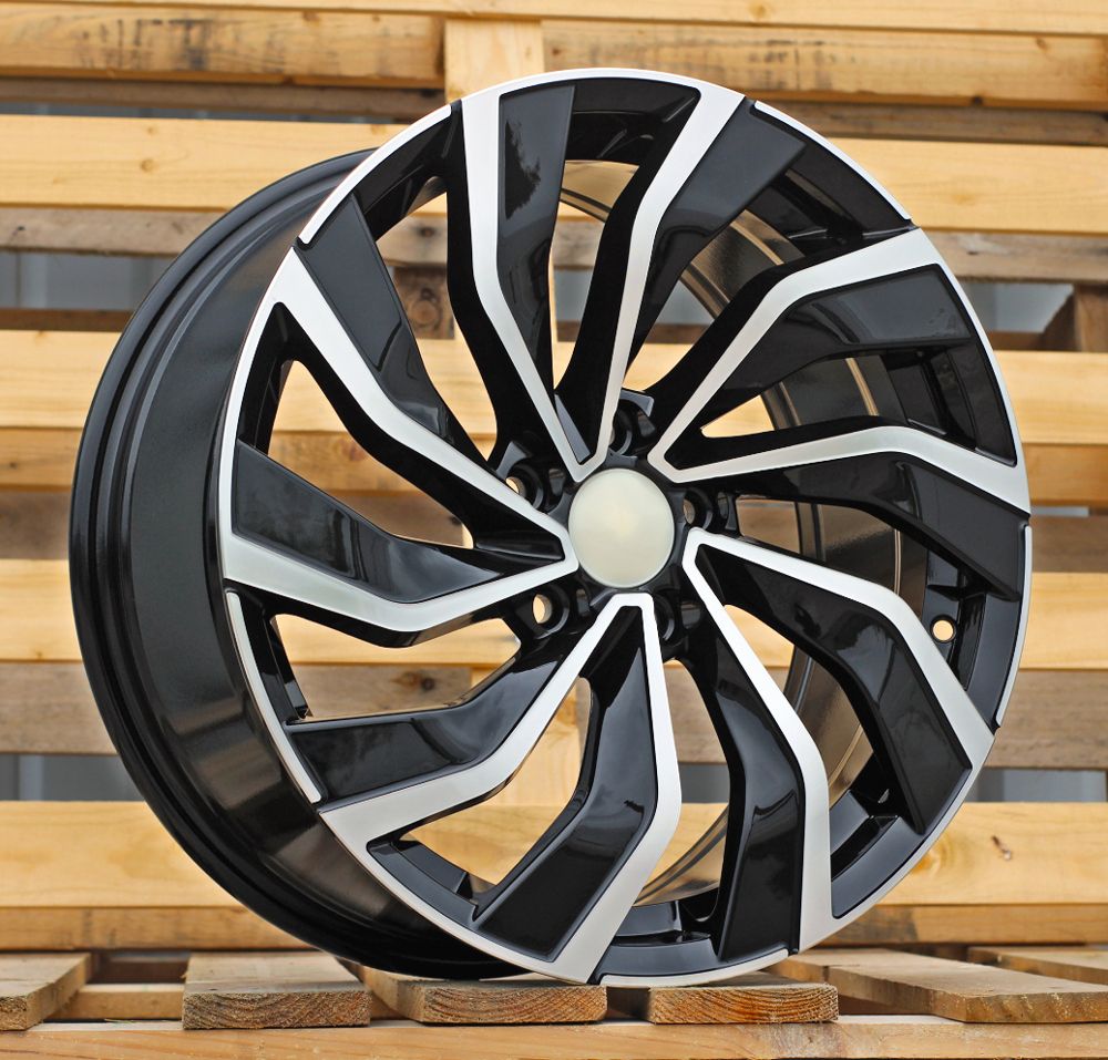  R18x8 5X112 ET 45 57.1 B5780 Black Polished (MB) For VW (Z7) 8x18 ET45 5x112