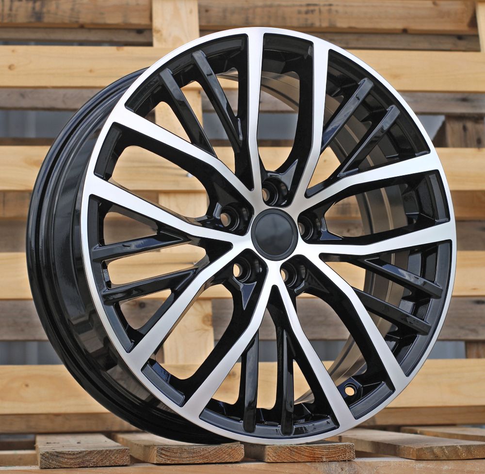 R17x6.5 5X100 ET 40 57.1 B1179 Black Polished (MB) For VW (Z6+M) 6.5x17 ET40 5x100