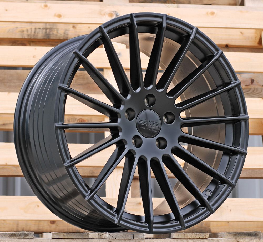 R19x8.5 5X112 ET 40 66.6 HX010F (YF0124) Black Half Matt (BLHM) For HAXER (K7) (HYBRID FORGED Rear+Front) 8.5x19 ET40 5x112