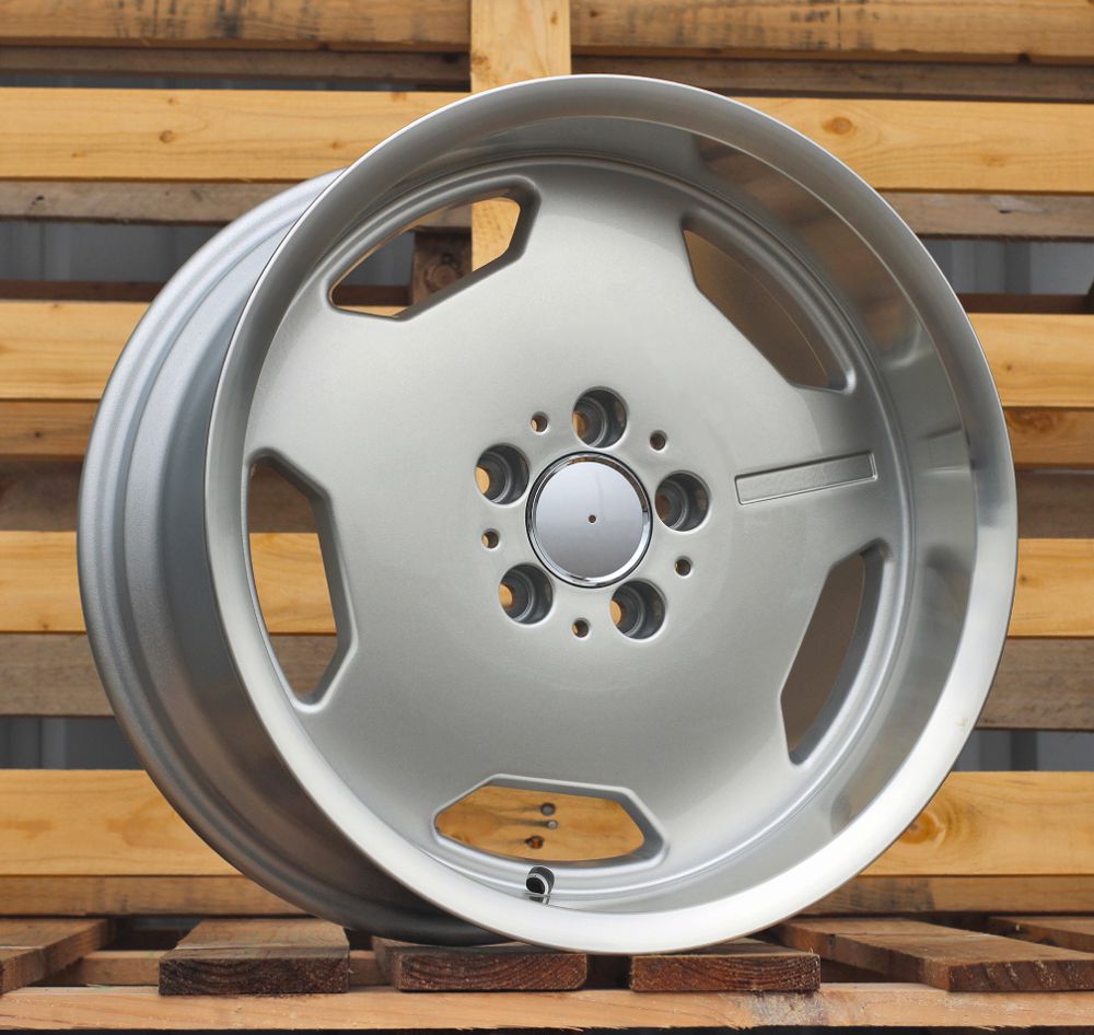 R17x9 5X112 ET 30 66.6 BK632 Silver+Polished Lip (SP) For MER (R+P2+L4) (MONOBLOCK Style) 9x17 ET30 5x112