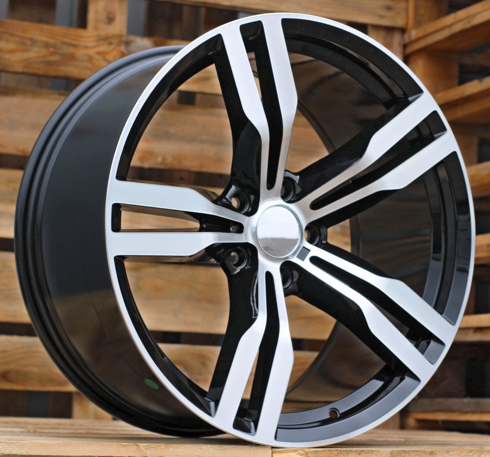  R20x8.5 5X112 ET 25 66.6 B5327 Black Polished (MB) For BMW (K4) (Rear+Front) 8.5x20 ET25 5x112