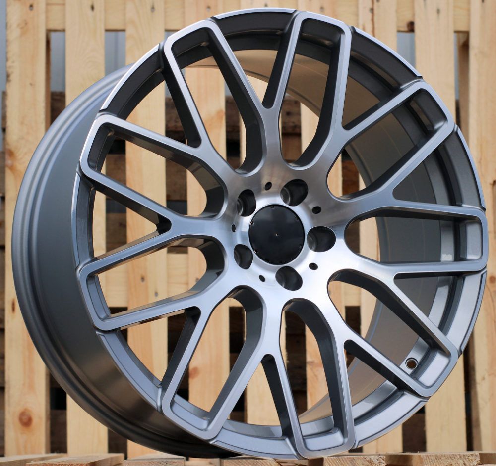  R20x9.5 5X112 ET 35 66.5 AT967 (IN0186) Grey Polished (MG) MER (K7) ((0186) Rear+Front Style BRABUS) 9.5x20 ET35 5x112